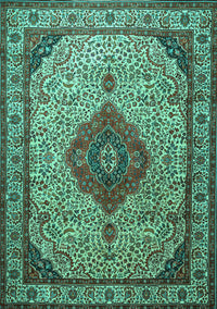 Medallion Turquoise Traditional Rug, tr502turq