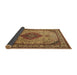 Sideview of Medallion Brown Traditional Rug, tr502brn