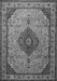 Serging Thickness of Machine Washable Medallion Gray Traditional Rug, wshtr502gry