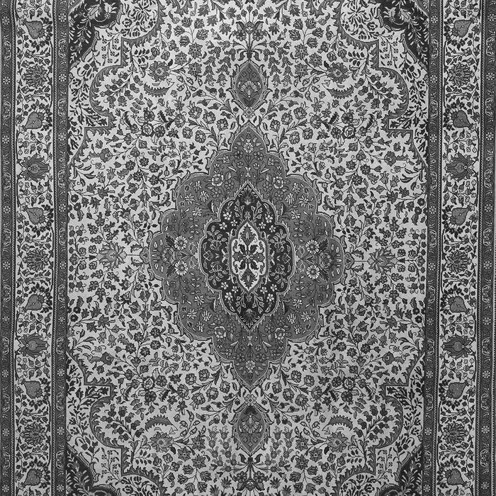 Serging Thickness of Machine Washable Medallion Gray Traditional Rug, wshtr502gry