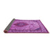 Sideview of Medallion Purple Traditional Rug, tr502pur