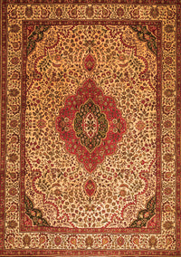 Medallion Orange Traditional Rug, tr502org