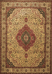 Medallion Brown Traditional Rug, tr502brn