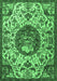 Animal Emerald Green Traditional Rug, tr503emgrn