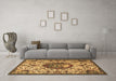 Machine Washable Animal Brown Traditional Rug in a Living Room,, wshtr503brn