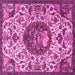 Square Animal Pink Traditional Rug, tr503pnk