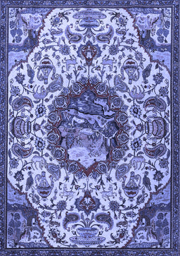 Animal Blue Traditional Rug, tr503blu