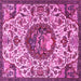 Square Machine Washable Animal Pink Traditional Rug, wshtr503pnk