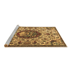 Sideview of Machine Washable Animal Brown Traditional Rug, wshtr503brn