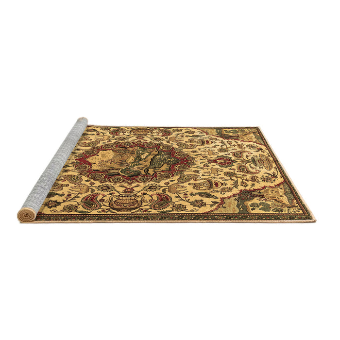 Sideview of Machine Washable Animal Brown Traditional Rug, wshtr503brn