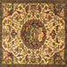 Square Animal Brown Traditional Rug, tr503brn