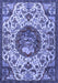 Machine Washable Animal Blue Traditional Rug, wshtr503blu