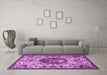 Machine Washable Animal Purple Traditional Area Rugs in a Living Room, wshtr503pur