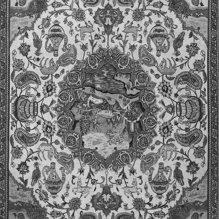 Serging Thickness of Machine Washable Animal Gray Traditional Rug, wshtr503gry