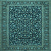 Square Persian Light Blue Traditional Rug, tr504lblu