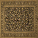 Square Persian Brown Traditional Rug, tr504brn