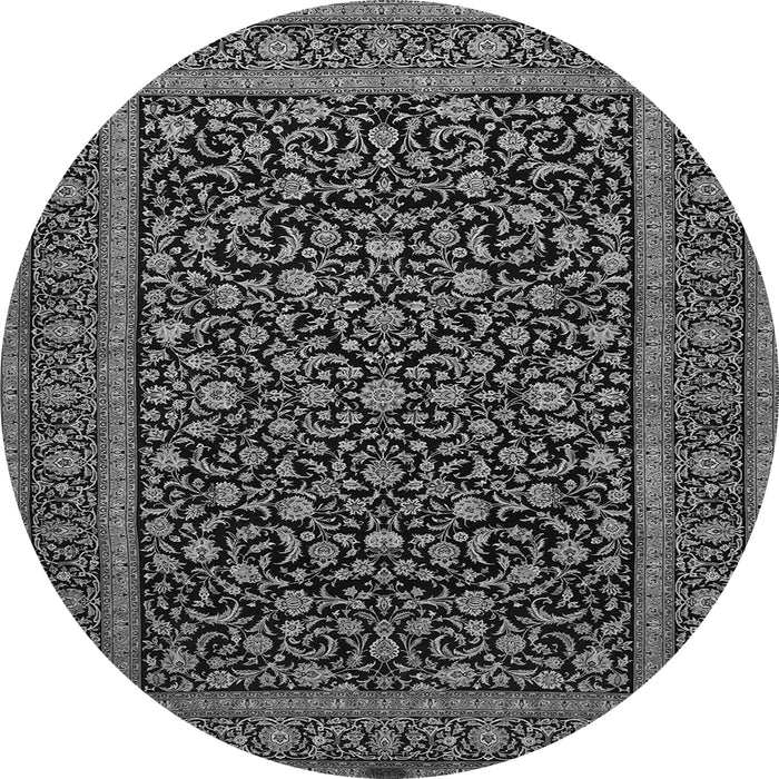 Machine Washable Persian Gray Traditional Rug, wshtr504gry