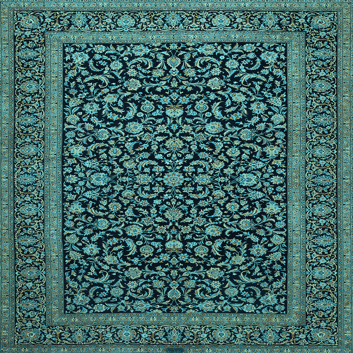 Square Machine Washable Persian Light Blue Traditional Rug, wshtr504lblu