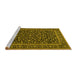 Sideview of Machine Washable Persian Yellow Traditional Rug, wshtr504yw