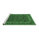 Sideview of Machine Washable Persian Emerald Green Traditional Area Rugs, wshtr504emgrn