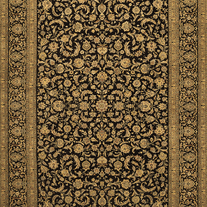 Machine Washable Persian Brown Traditional Rug, wshtr504brn