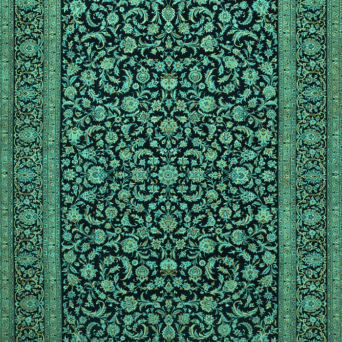 Machine Washable Persian Turquoise Traditional Area Rugs, wshtr504turq