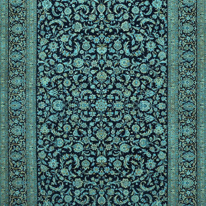 Machine Washable Persian Light Blue Traditional Rug, wshtr504lblu