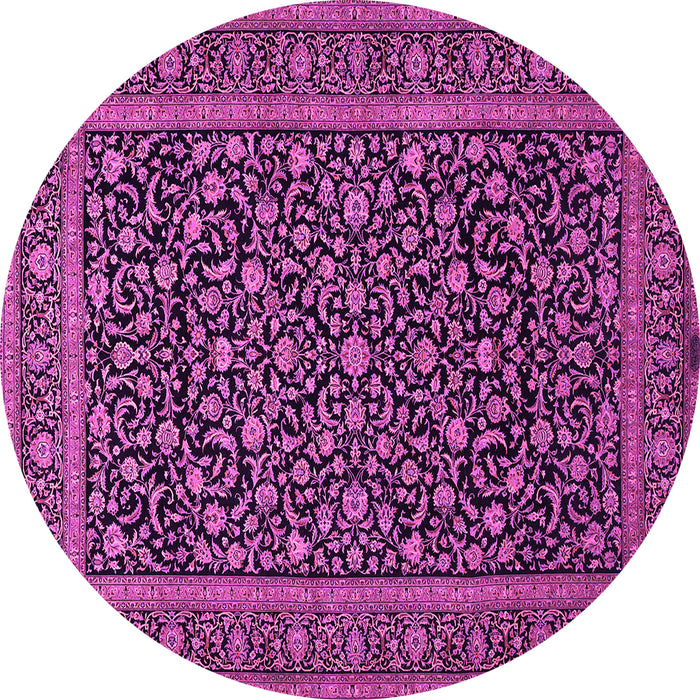 Round Persian Pink Traditional Rug, tr504pnk