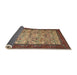 Sideview of Traditional Metallic Gold Persian Rug, tr505