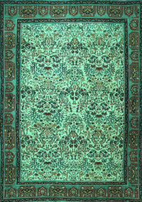 Persian Turquoise Traditional Rug, tr505turq