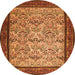 Machine Washable Persian Orange Traditional Area Rugs, wshtr505org