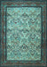 Machine Washable Persian Light Blue Traditional Rug, wshtr505lblu
