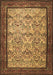 Machine Washable Persian Brown Traditional Rug, wshtr505brn