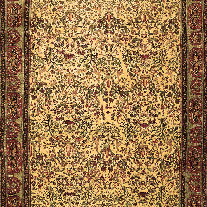 Machine Washable Persian Brown Traditional Rug, wshtr505brn