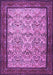 Machine Washable Persian Purple Traditional Area Rugs, wshtr505pur