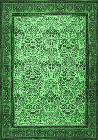 Persian Emerald Green Traditional Rug, tr505emgrn