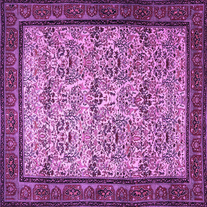 Square Persian Purple Traditional Rug, tr505pur