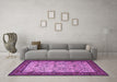 Machine Washable Persian Purple Traditional Area Rugs in a Living Room, wshtr505pur