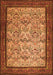 Serging Thickness of Machine Washable Persian Orange Traditional Area Rugs, wshtr505org