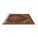 Sideview of Machine Washable Traditional Saffron Red Rug, wshtr506