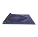 Sideview of Medallion Blue Traditional Rug, tr506blu