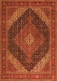 Medallion Orange Traditional Rug, tr506org