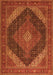 Medallion Orange Traditional Rug, tr506org