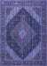 Medallion Blue Traditional Rug, tr506blu