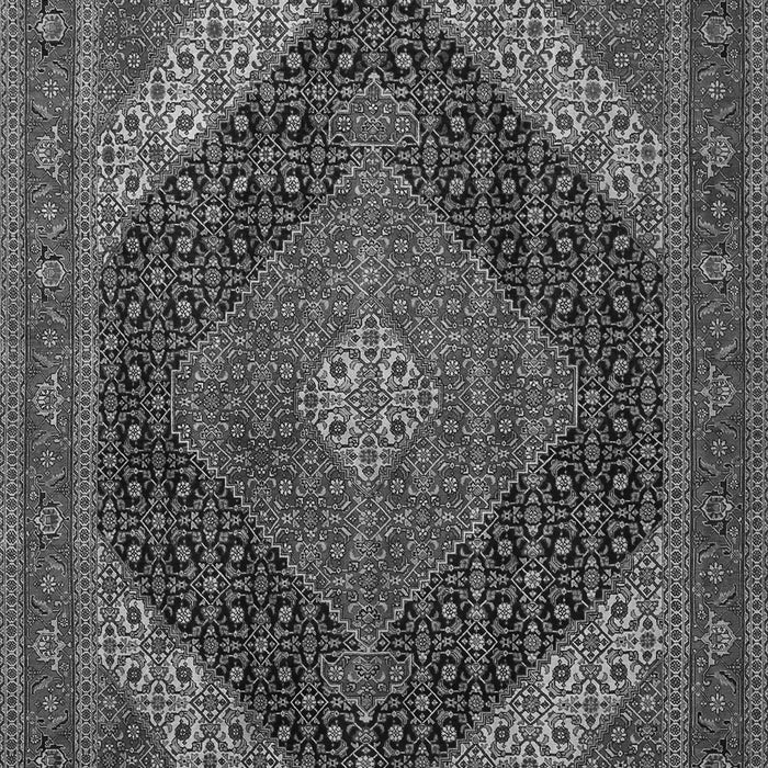 Serging Thickness of Machine Washable Medallion Gray Traditional Rug, wshtr506gry