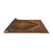 Sideview of Medallion Brown Traditional Rug, tr506brn