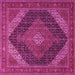 Square Medallion Pink Traditional Rug, tr506pnk