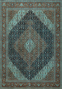 Medallion Light Blue Traditional Rug, tr506lblu