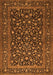 Serging Thickness of Machine Washable Persian Orange Traditional Area Rugs, wshtr507org