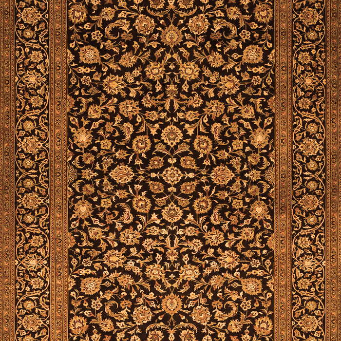 Serging Thickness of Machine Washable Persian Orange Traditional Area Rugs, wshtr507org